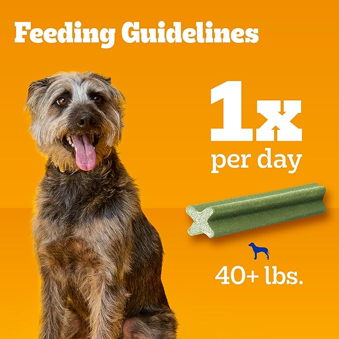 PEDIGREE DENTASTIX Dental Dog Treats for Large Dogs Fresh Flavor Dental Bones, 5 oz. Pack, Pack of 14 (84 Total Treats)