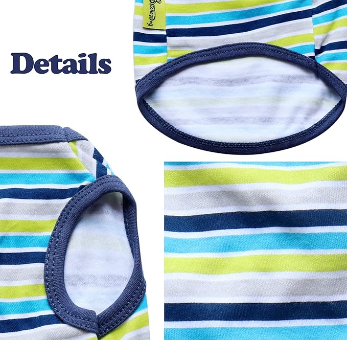 4PCS Dog Clothes for Small Dogs Boy, Printed Puppy Clothes for Chihuahua Yorkies Bulldog Clothes for Medium Dogs Boy Jersey Summer Sweatshirt Vest Pet Outfits Dog Cats Shirt Apparel Accessories