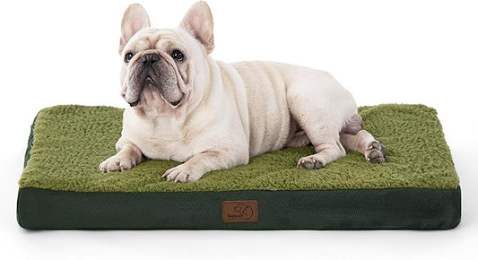 Bedsure Dog Bed Medium Size Dog - Orthopedic Waterproof Puppy Beds with Removable Washable Cover, Egg Crate Foam Pet Mat, Suitable for Pet Up to 35 lbs