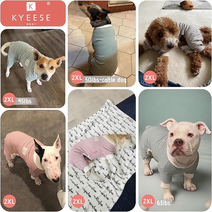 KYEESE Dog Pajamas for Large Dogs Cotton Dogs Pajamas Onesie Soft Dog Apparel