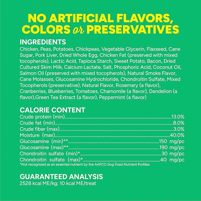 Cloud Star Dynamo Dog Hip & Joint Soft Chew Treats Chicken Formula - Grain Free - 14 oz (20132)