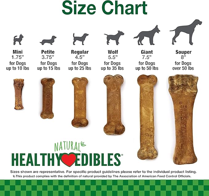 Nylabone Healthy Edibles Natural Puppy Chews Long Lasting Treats for Puppies, Turkey & Sweet Potato Flavor, X-Small/Petite (4 Count)