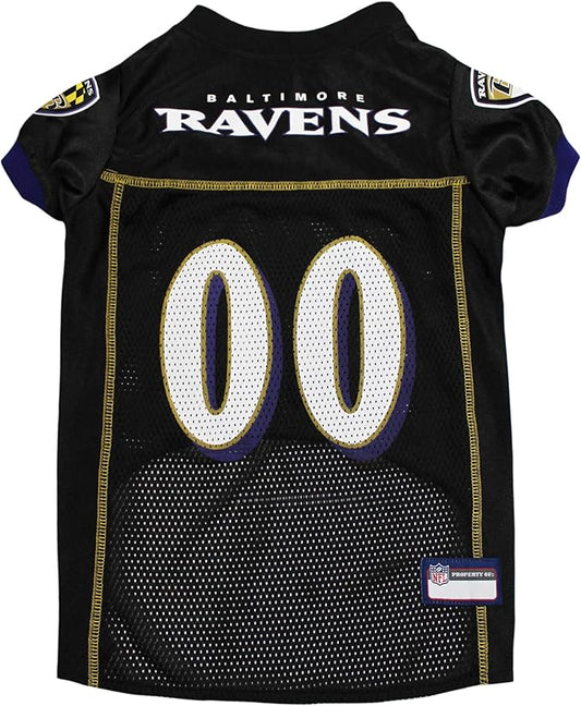 Pets First NFL Baltimore Ravens Dog Jersey, Size X-Large. Best Football Jersey Costume for Dogs & Cats. Licensed Jersey Shirt