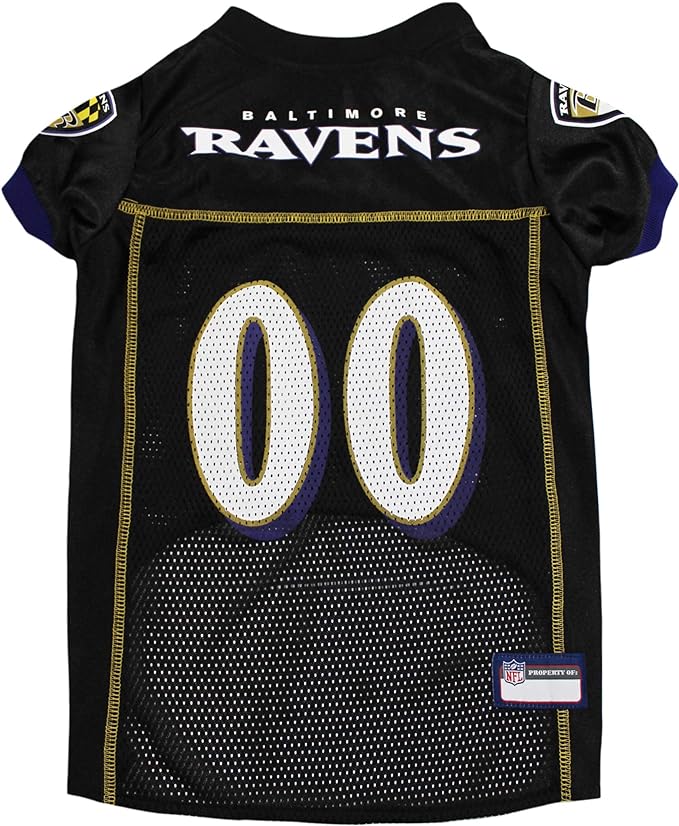 Pets First NFL Baltimore Ravens Dog Jersey, Size X-Large. Best Football Jersey Costume for Dogs & Cats. Licensed Jersey Shirt