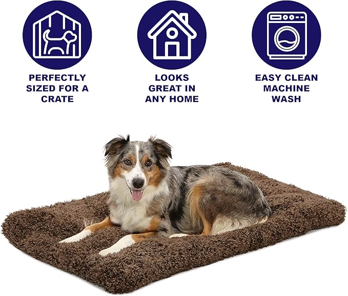 MidWest Homes for Pets Deluxe Dog Beds | Super Plush Dog & Cat Beds Ideal for Dog Crates | Machine Wash & Dryer Friendly, 1-Year Warranty, Fits 48-Inch Crate