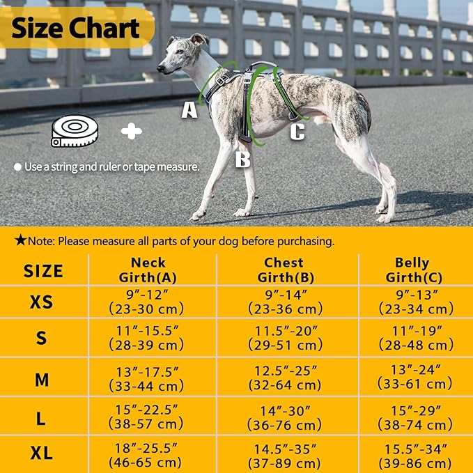 Escape Proof Dog Harness, No Pull Reflective Harness with Lift Handle, Adjustable Pet Vest with Front and Back Leash Clips for Small Medium Large Dogs Walking Hiking Training (Black,L)