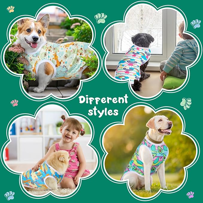 Saintrygo 10 Pcs Lovely Puppy Shirts Print Dog Clothes Breathable Pet Cartoon Dog Shirt Clothes Sweatshirt for Puppy Cat(X-Large)