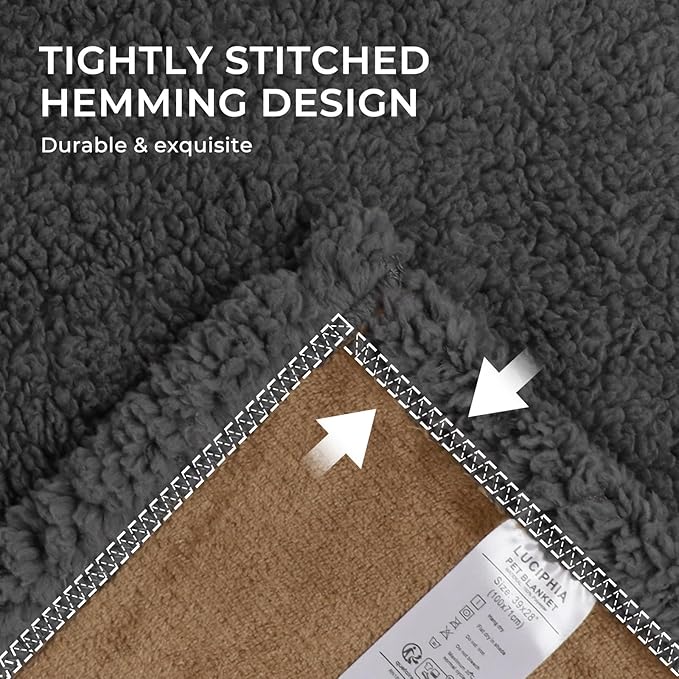 Luciphia Waterproof Blanket for Large Dogs Liquid Proof Furniture Protector Washable Pet Reversible Bed Cover for Couch Soft Sherpa Fleece Cat Blanket for Small Medium Khaki X-Large（85" x 57"）