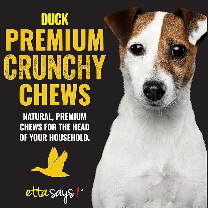 etta says! Premium Crunchy 7" Duck Dog Chews - Grain-Free Dog Treats, Good for Teeth, Easy to Digest - Made in The USA (20 Count Pack of 1)