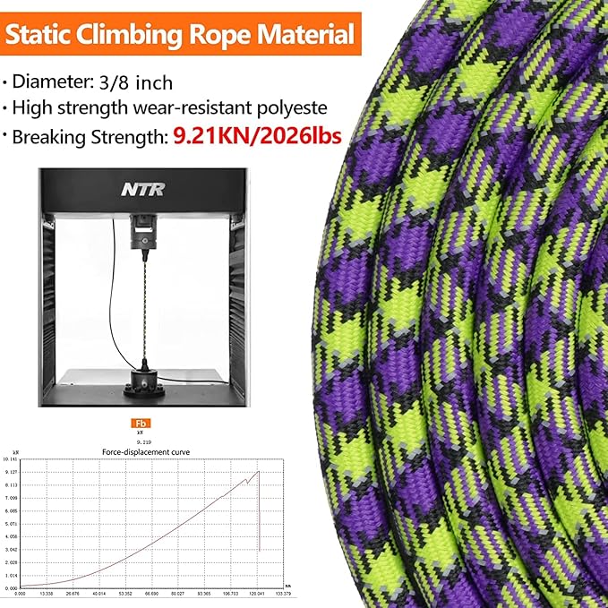 NTR Heavy Duty Dog Leash,15FT Long Rope Leash for Dog Training with Swivel Lockable Hook,Reflective Threads and Comfortable Handle for Walking,Hunting,Camping for Medium and Large Dog, Purple/Green