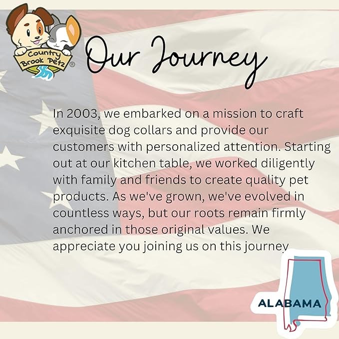 Country Brook Petz - Deluxe Utah Dog Collar - Made in The U.S.A. - Country and Western Collection Featuring Rustic Designs (1 Inch, Medium)