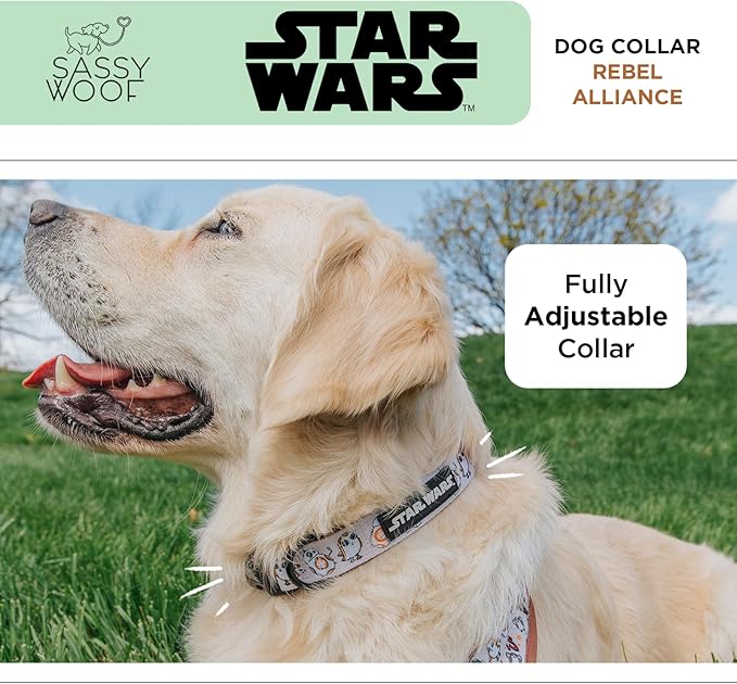 Dog Collar Star Wars™ The Rebel Alliance - S, Adjustable, Durable, Comfortable and Stylish Pet Accessories for Small Dogs