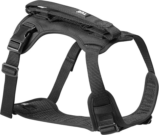 TUG Grab Dog Harness | Integrated Traffic Leash Magnetically Attached for Quick Control (XL/Black)