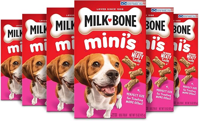 Milk-Bone Mini's Original Dog Biscuits, 15 Ounce (Pack of 6)