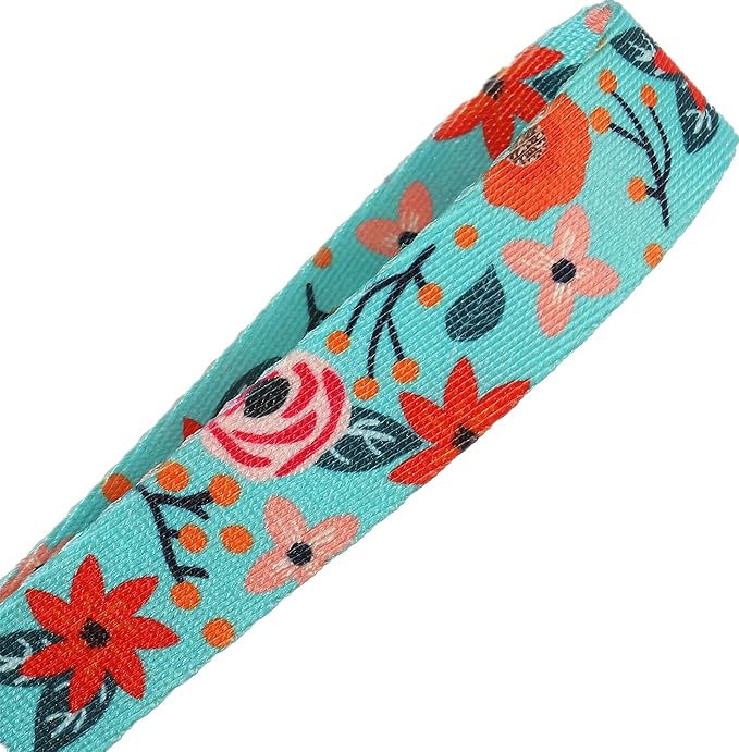 2 Pack Spring Dog Collar for Small Dogs, Quick Release Floral Dog Collar Girl with Flower Bow