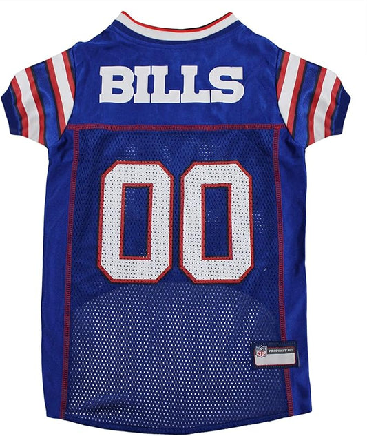 Pets First NFL Buffalo Bills Dog Jersey, Size Small. Best Football Jersey Costume for Dogs & Cats. Licensed Jersey Shirt