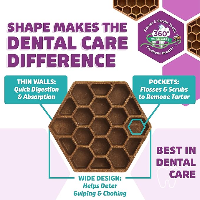 Dog Dental Treats – Vet VOHC Approved – Delicious Chicken Protein – Removes Tartar with Cleaning Comb Shape – Dental Dog Treats for Extra Small Dogs (12oz, 48 Count)