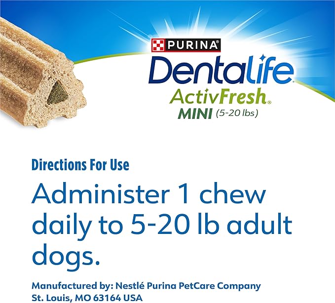 DentaLife ActivFresh Pack of 2 Dog Chews for Small Dogs, Dental Chеws to Freshen Breath, Chicken Flavor, 13.5 oz. each, 45 Chеws each/90 Total Chews - 45 ct. Pouch