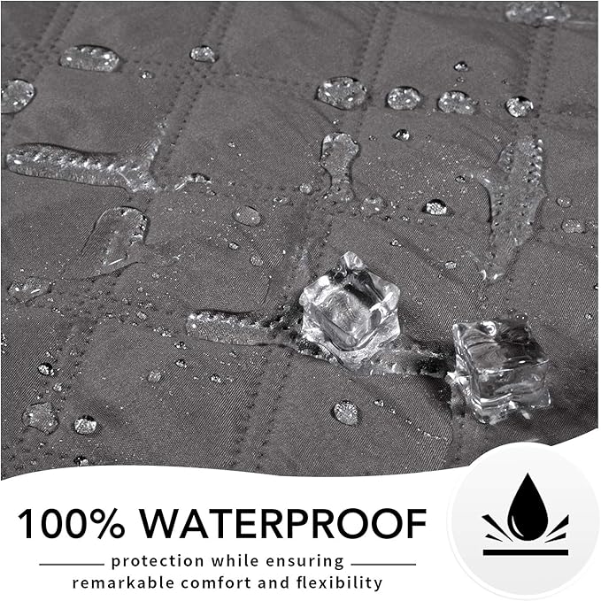 Easy-Going 100% Waterproof Dog Bed Cover Washable Couch Cover Non-Slip Sofa Cover Furniture Protector Cover Reusable Incontinence Bed Underpads for Pets Kids Children Dog Cat(52x82 in,Gray)