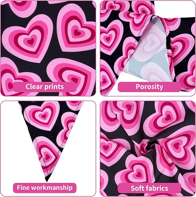 30 Pack Valentines Day Dog Bandanas Bulk for Large Dogs Breed 33 Inch XL Dog Bandanas Adjustable Dogs Scarves Party Grooming L
