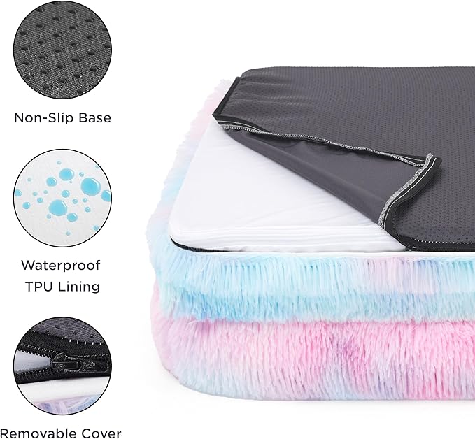 Bedsure Orthopedic Dog Bed for Medium Dogs - Calming Waterproof Dog Sofa Beds Medium, Supportive Foam Pet Couch Bed with Removable Washable Cover, Waterproof Lining and Nonskid Bottom, Multi Color