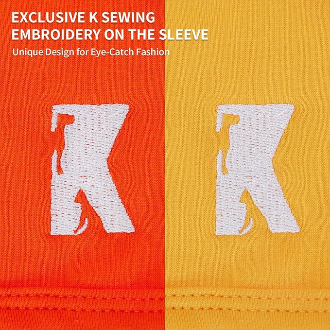 Koneseve Dog Shirts Breathable Cotton Dog Clothes Stretchy T-Shirt for Small Medium Large Dogs Cat Shirt Soft Puppy Outfit Kitten Apparel Pet Pullover Tee Blank Sweatshirt 2-Pack Yellow & Orange L
