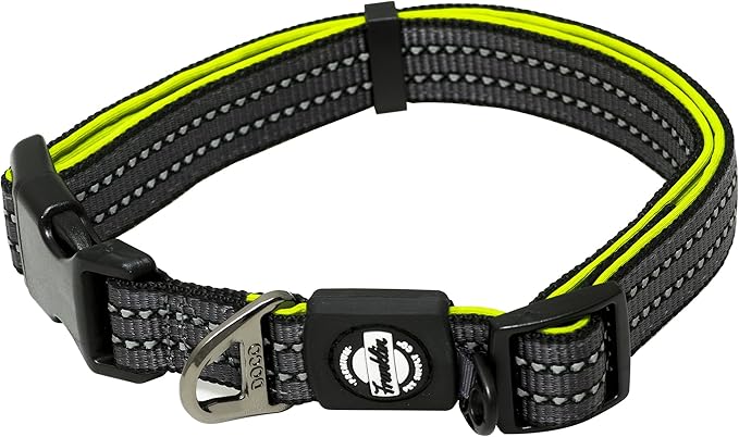 Franklin Pet Supply Co. - Nylon Dog Collar - Reflective Comfort - Fit - Neoprene - Adjustable- Small- Medium - Large - Puppy - Dog - Cat- Easy Clip