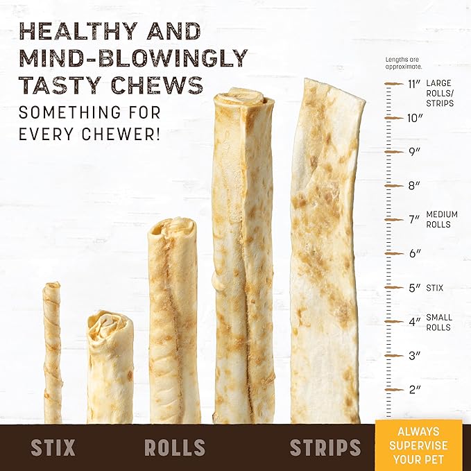 Earth Animal No Hide Stix Peanut Butter Flavored Natural Rawhide Free Dog Chews Long Lasting Chew Sticks | Treats for Small Dogs and Cats | Great for Aggressive Chewers (3 Pack)
