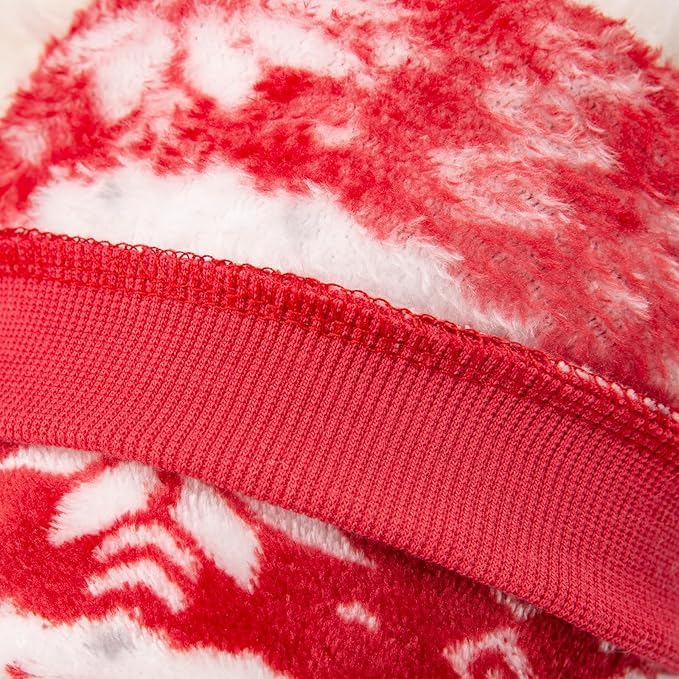 POMIU Dog Sweater, Dog Sweaters for Small Medium Dogs or Cat, Warm Soft Flannel Pet Clothes for Dogs Girl or Boy, Dog Shirt Coat Jacket (Xmas Red+Xmas White, Medium)