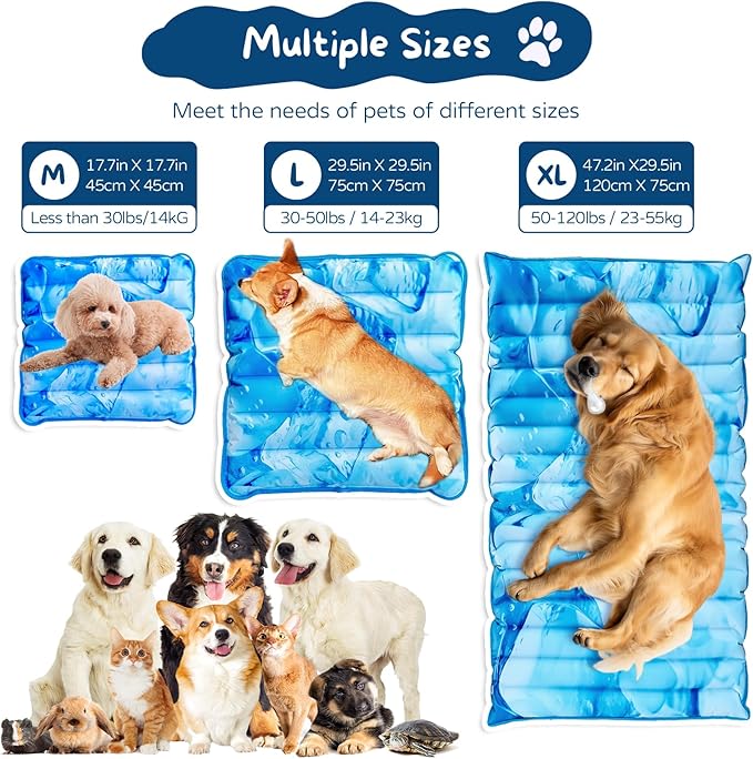 Dog Cooling Mat,Pet Cooling Mat for Dogs and Cats,Easy Washable,Suitable for All Types of Pets,Summer Keep Your Pet Cool (47.2X29.5in)