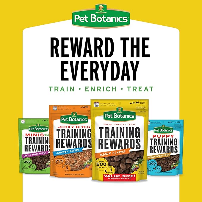 Pet Botanics 4 oz. Pouch Training Rewards Mini Soft & Chewy, Chicken Flavor, with 200 Treats Per Bag, The Choice of Top Trainers (Pack of 2)