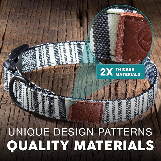 Embark Adventure Dog Collar – Stylish & Durable Nylon Collar for Medium Dogs,Comfortable & Adjustable Pet Collar for Medium Sized Dog with Strong Buckles