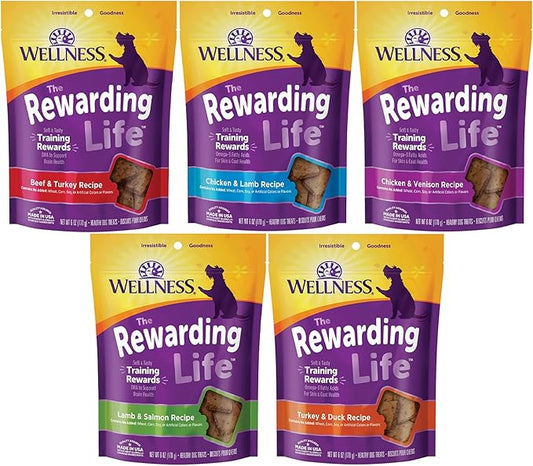 Wellness Wellbites Soft & Chewy Variety Pack (5 Flavors, 6 Ounce Bags)