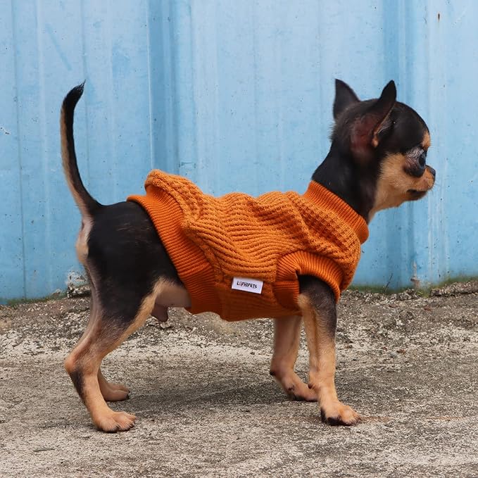 LOPHIPETS Lightweight Dog Sweaters for Puppy Small Dogs Puppy Chihuahua Yorkie Clothes-Yellow/XXS