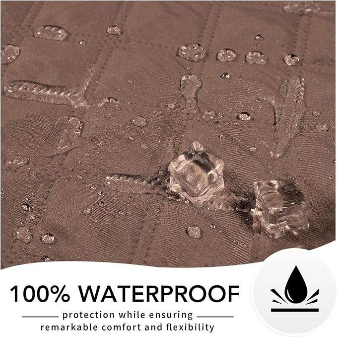 Easy-Going 100% Waterproof Dog Bed Cover, Non-Slip Pet Blanket for Furniture, Washable Couch Cover, Repleasement Sofa Cover (40X50 in, Brown)