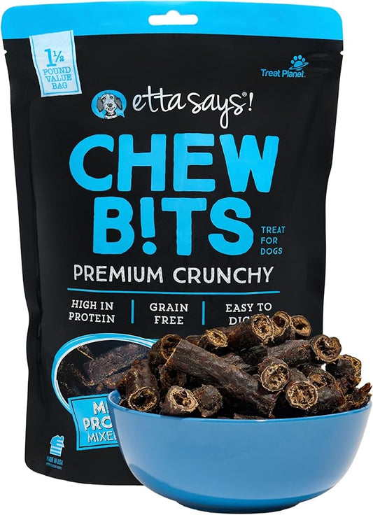 etta says! Premium Crunchy Dog Chew Bits - All Natural - Made in The USA (1.5 Pound Pack of 1)