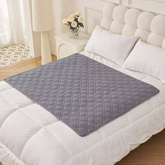 Smiry Waterproof Dog Blanket, 40x50 Inch Soft Pet Bed Cover Reversible, Washable Sofa Couch Furniture Protector for Small Medium Large Dog Puppy Cat, Grey/Dark Grey