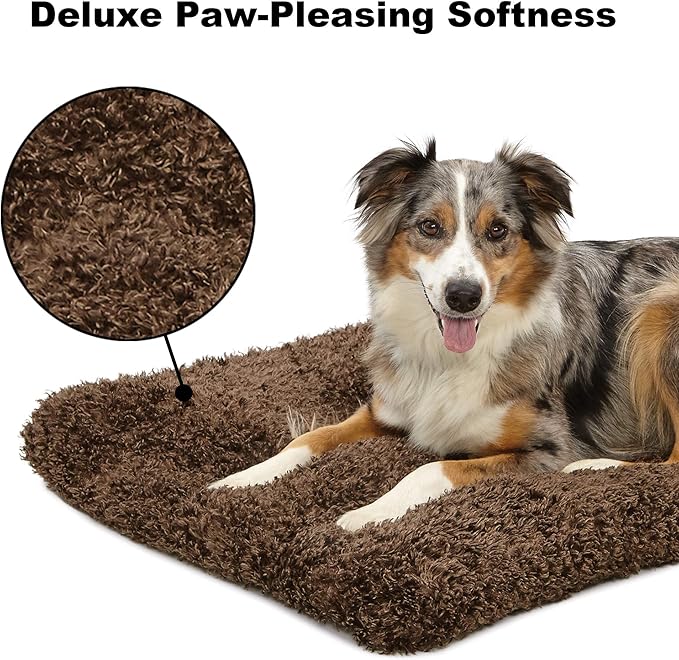 MidWest Homes for Pets Deluxe Dog Beds | Super Plush Dog & Cat Beds Ideal for Dog Crates | Machine Wash & Dryer Friendly, 1-Year Warranty Fits 42-Inch Crate