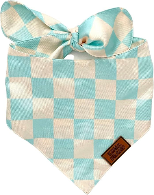 KonaBrandCo- Premium Handmade Dog Bandana | Dual Layered Silky Durable Polyester Fabric | Adjustable Fit Custom Shape- Won't Roll (Small, LUNA)