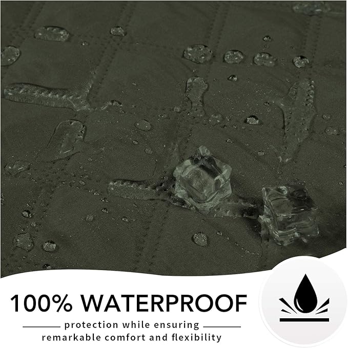 Easy-Going 100% Waterproof Dog Bed Cover, Non-Slip Pet Blanket for Furniture, Washable Couch Cover, Repleasement Sofa Cover (52X82 in,Dark Green)