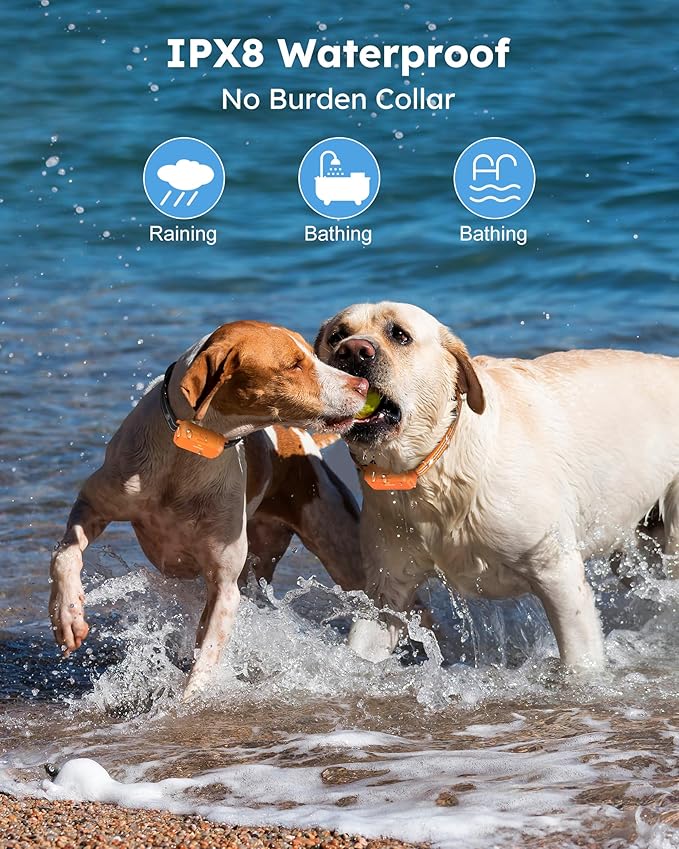 Jugbow Dog Shock Collar 2 Dogs (10-120Lbs) - 4200FT Dog Training Collar with Remote Control, IPX8 Waterproof Rechargeable E Collars for Large Medium Small Dog
