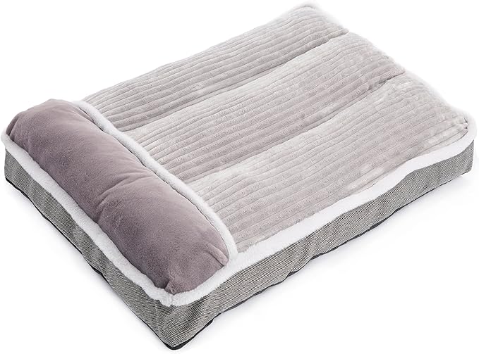 Large Dog Bed with Pillow for Crate Kennel, Sofa Dog Bed, Super Soft pet Bed for Medium, Jumbo, Furniture