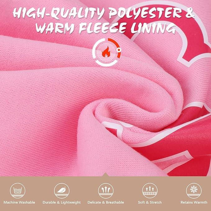 BINGPET Dog Hoodie,Mommy's Girl Lettered Dog Sweatshirt Puppy Sweater Hooded with Leash Hole,Warm Soft Fleece Winter Coat Pet Clothes for Small Medium Dogs Cats Puppies Girl,Pink,M