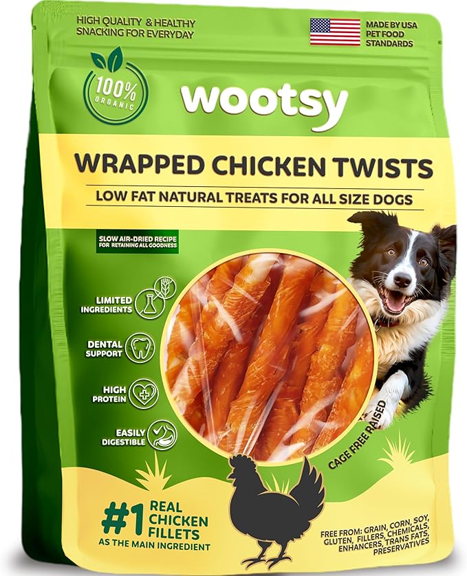 Chicken Wrapped Rawhide Sticks - Supports Dental Health Dog Treats, Grain Free, High Protein, Low-Calorie Canine Treats, 24 oz