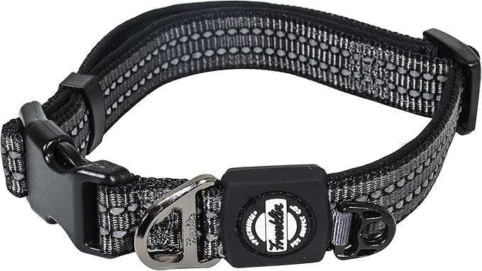 Franklin Pet Supply Co. - Nylon Dog Collar - Reflective Comfort - Fit - Neoprene - Adjustable- Small- Medium - Large - Puppy - Dog - Cat- Easy Clip