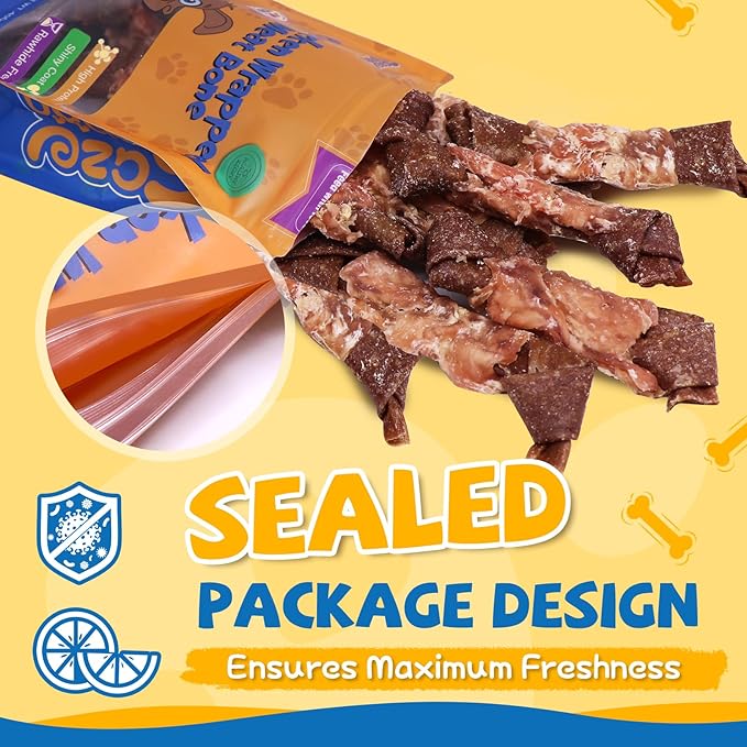 Dog Treats, Made with Real Chicken and Beef Meat, Healthy Dog Chew w/Glucosamine Chondroitin, High Protein, Rawhide Free