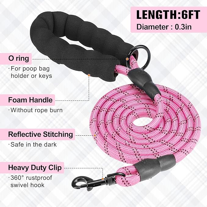 BEAUTYZOO Dog Harness and Leash Set for Small Medium Dogs,No Pull Step-in Harness for Puppy S M Sized Dogs and Cats,Air Mesh Adjustable Breathable Soft No Chock Escape Proof Vest Harnesses,Pink XL