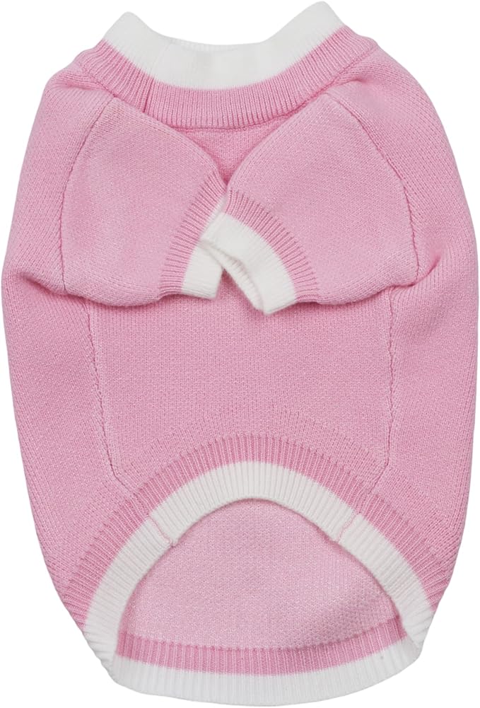 Designer Dog Clothes Sweater Shirt Outfit Small XS Teacup Cute Dogs Puppies French Bulldog Dachshund Chihuahua Cats Maltese Boy Girl (Medium, PinkParis)