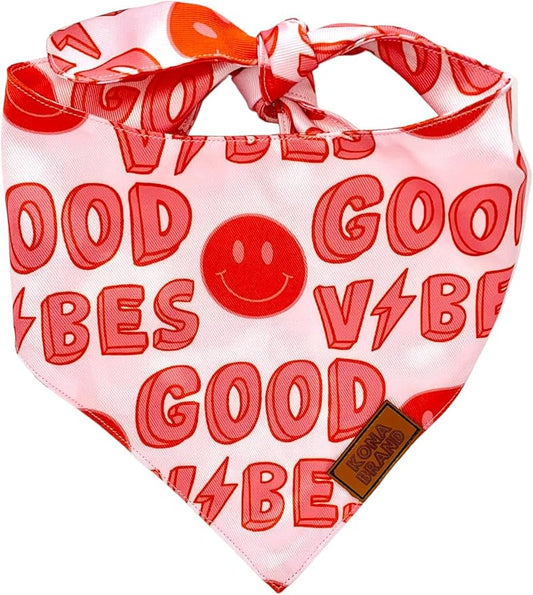 KonaBrandCo- Premium Handmade Dog Bandana | Dual Layered Silky Durable Polyester Fabric | Adjustable Fit Custom Shape- Won't Roll (Large, REMY)