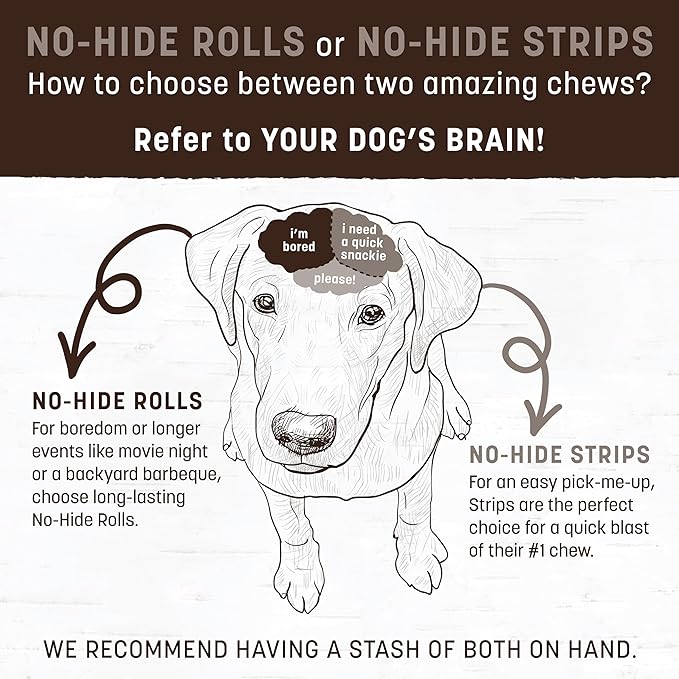 Earth Animal No Hide Small Long Lasting Dog Chew Rolls, Chicken, 2 Count Pack of 3